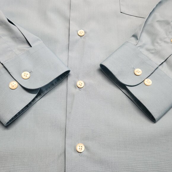 Vintage Arrow Mens Shirt Poplin XL 17 34/35 Button Up Wrinkle Free Long Sleeve - Picture 8 of 16